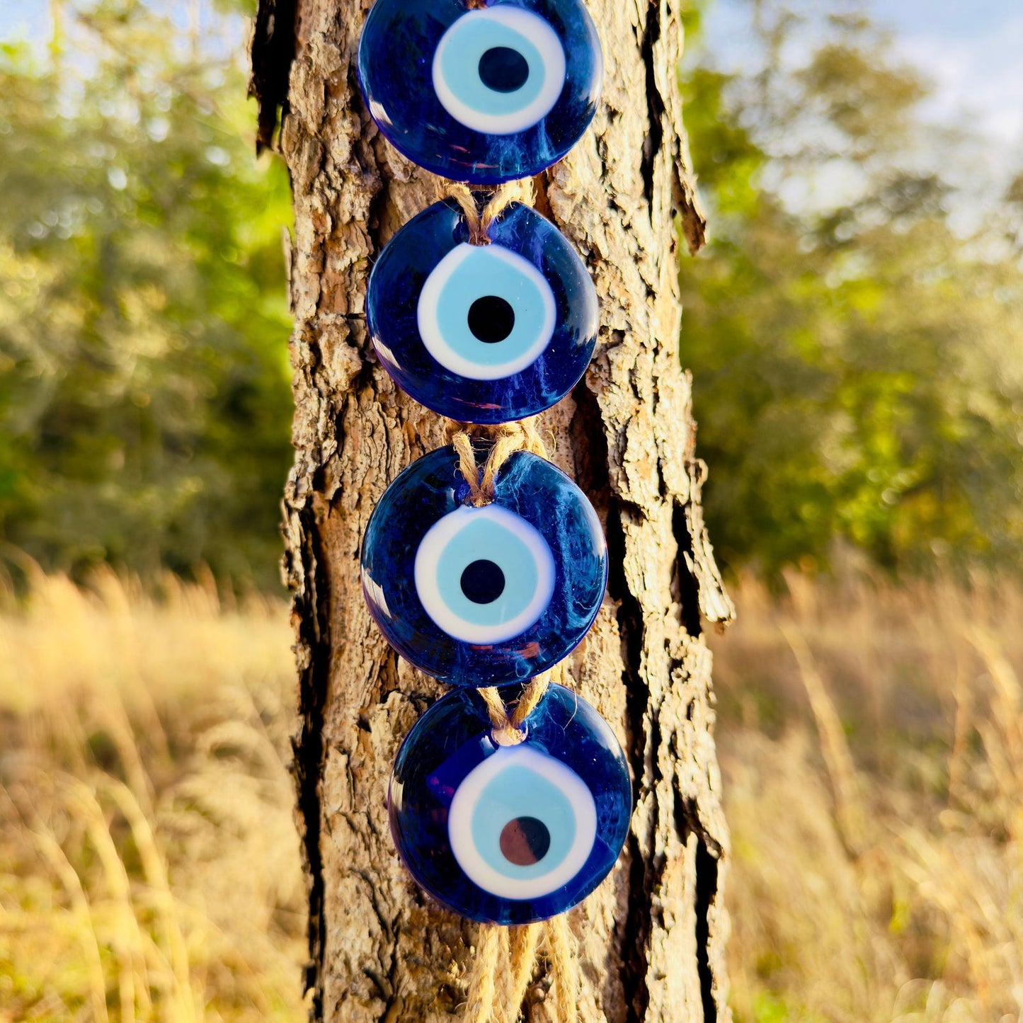 7 Piece Evil Eye Wall Hanging Decor | Evil Eye Beads | Macrame Wall Hanging Evil Eye | Blue Evil Eye Beads House Protection | Nazar Boncuk - Guzel Handcrafts - #tag1# - #tag2# - #tag3# - #tag4#