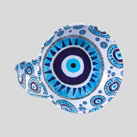 Turkish Metal Bowl - Large - Burst Evil Eye Pattern