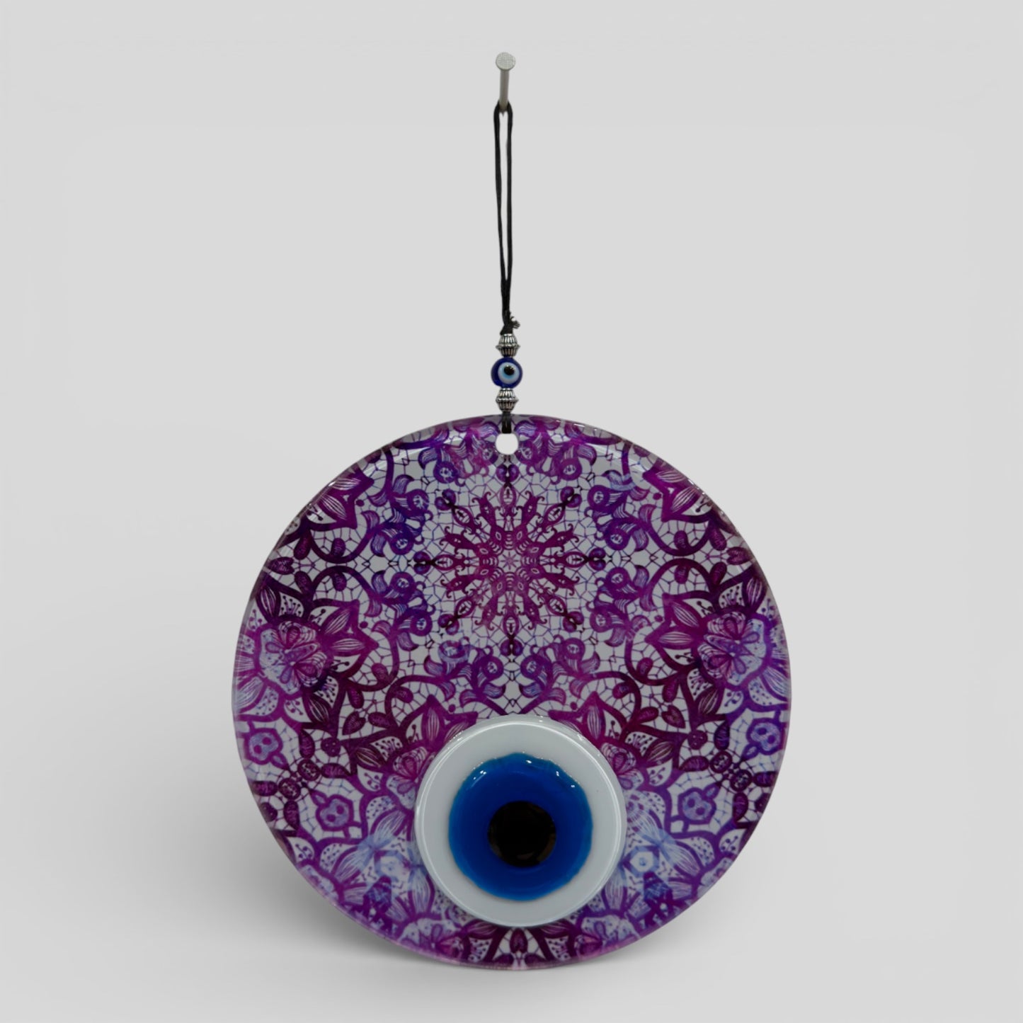 6" Fusion Glass Evil Eye - Violet