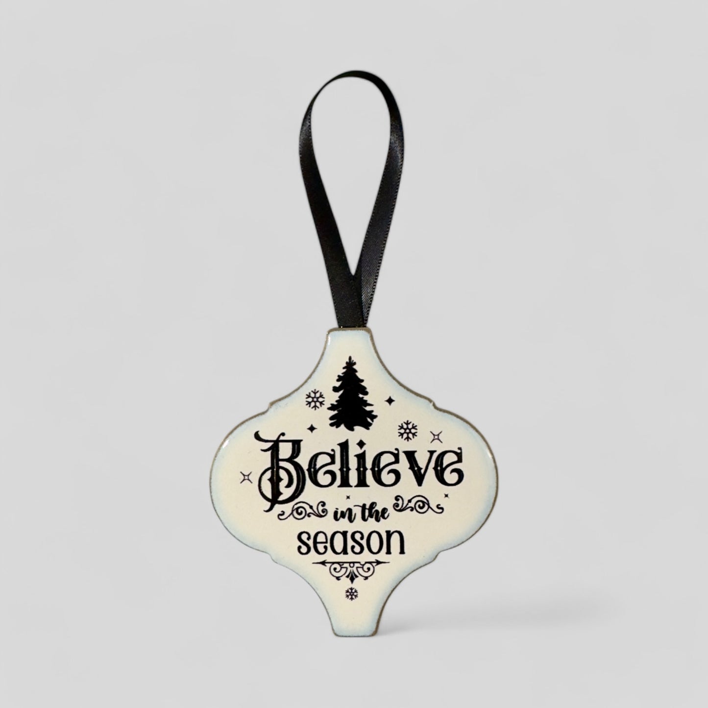 Arabesque Christmas Ornament - Believe in the Season