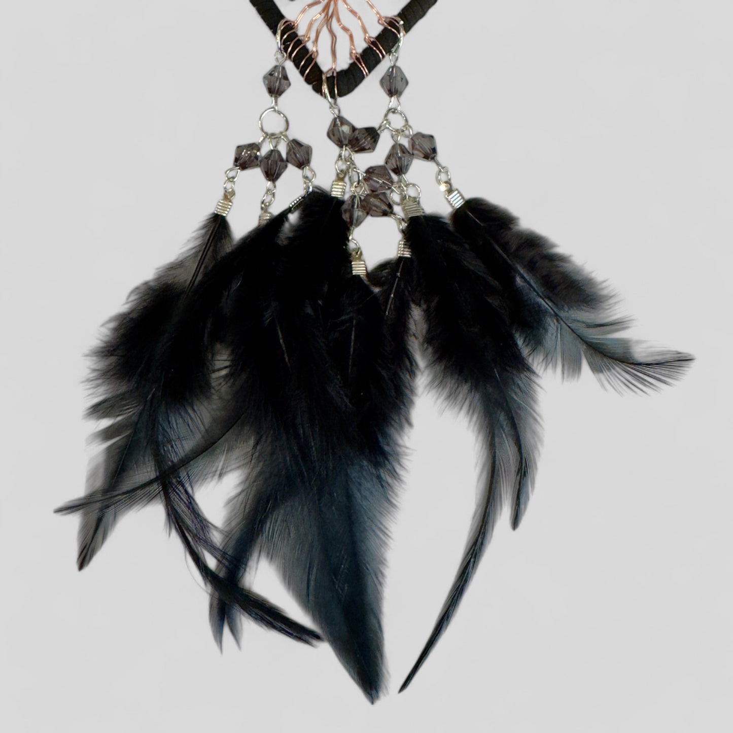 Capteur de rêves d’arbre de vie en forme de cœur rose fait à la main avec des plumes roses - Rétroviseur en quartz rose suspendu ou suspendu au mur - Navire rapide!