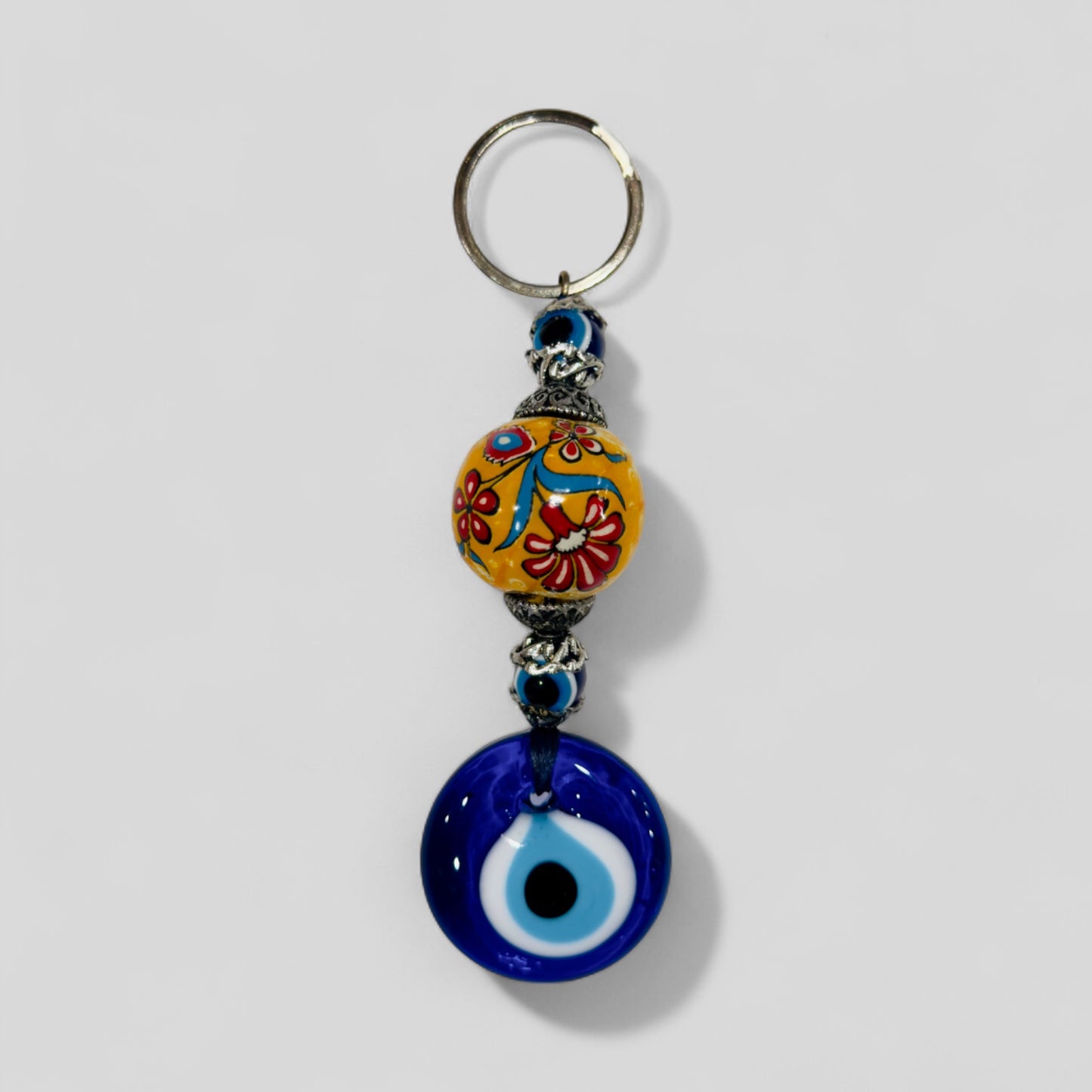 Porte-clés mauvais œil | Porte-clés/porte-clés de protection | Charme de voiture mauvais œil | Porte-clés Lucky Evil Eye | Cadeaux mauvais œil faits à la main | Un porte bonheur