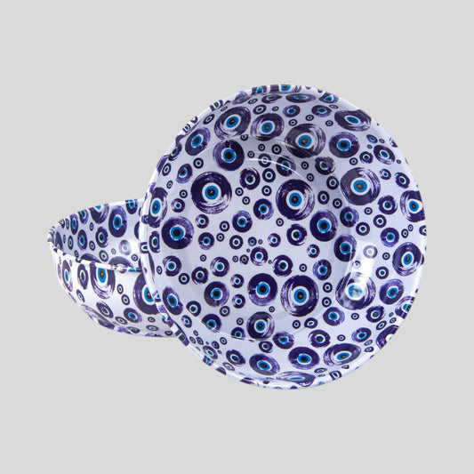 Turkish Metal Bowl - Large - Evil Eye Pattern
