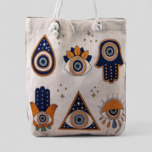 Authentique Kilim Fabric Ottoman Design Purse avec poignées, tapis turc, sac de plage, fourre-tout, sac à provisions réutilisable -- Noir/Or/Rouge