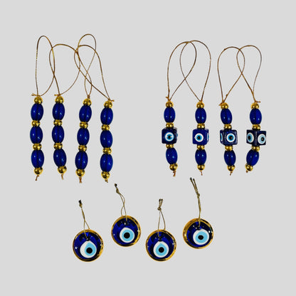 Adornos navideños con temática de mal de ojo azul y dorado: ¡3 estilos! - 3 piezas, 6 piezas, 9 piezas, 12 piezas - ¡Envío rápido!