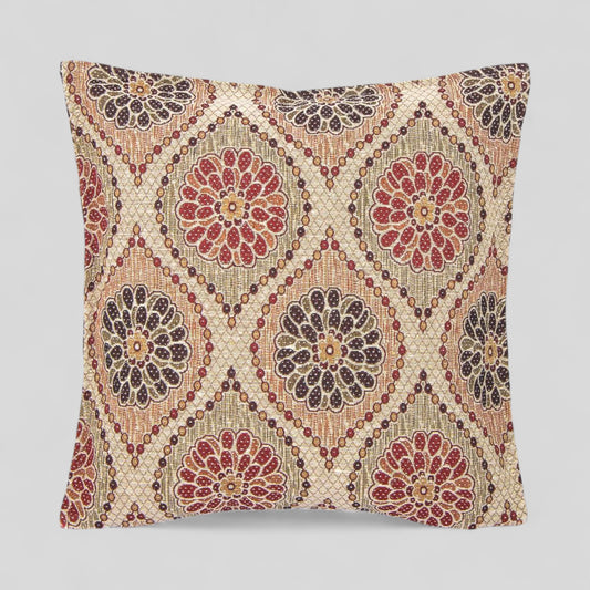 18" Turkish Square Pillow Cover - Rosette