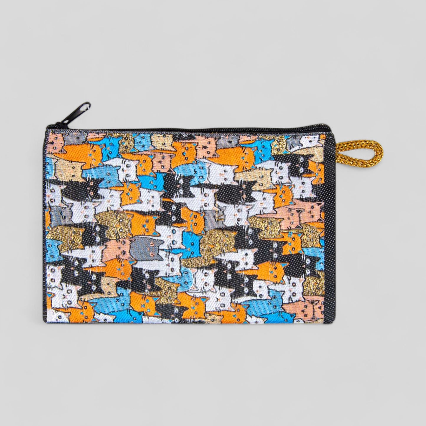 Cute Kittens Pattern Woven Zipper Coin Purse