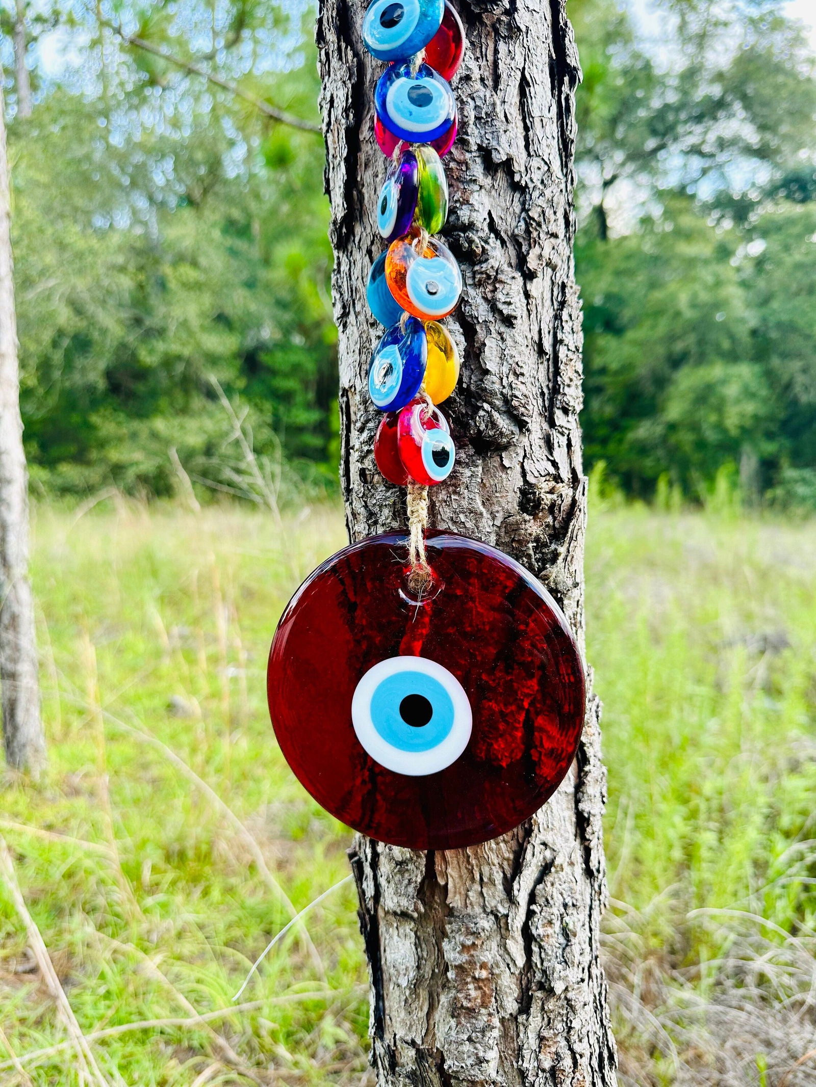 41 pieces Macrame Wall Hanging Multicolor Evil Eye Wall Decor, Wall Ornaments, Home Gift, House Protection, Good Luck, Evil Eye Beads, Charm - Guzel Handcrafts - #tag1# - #tag2# - #tag3# - #tag4#