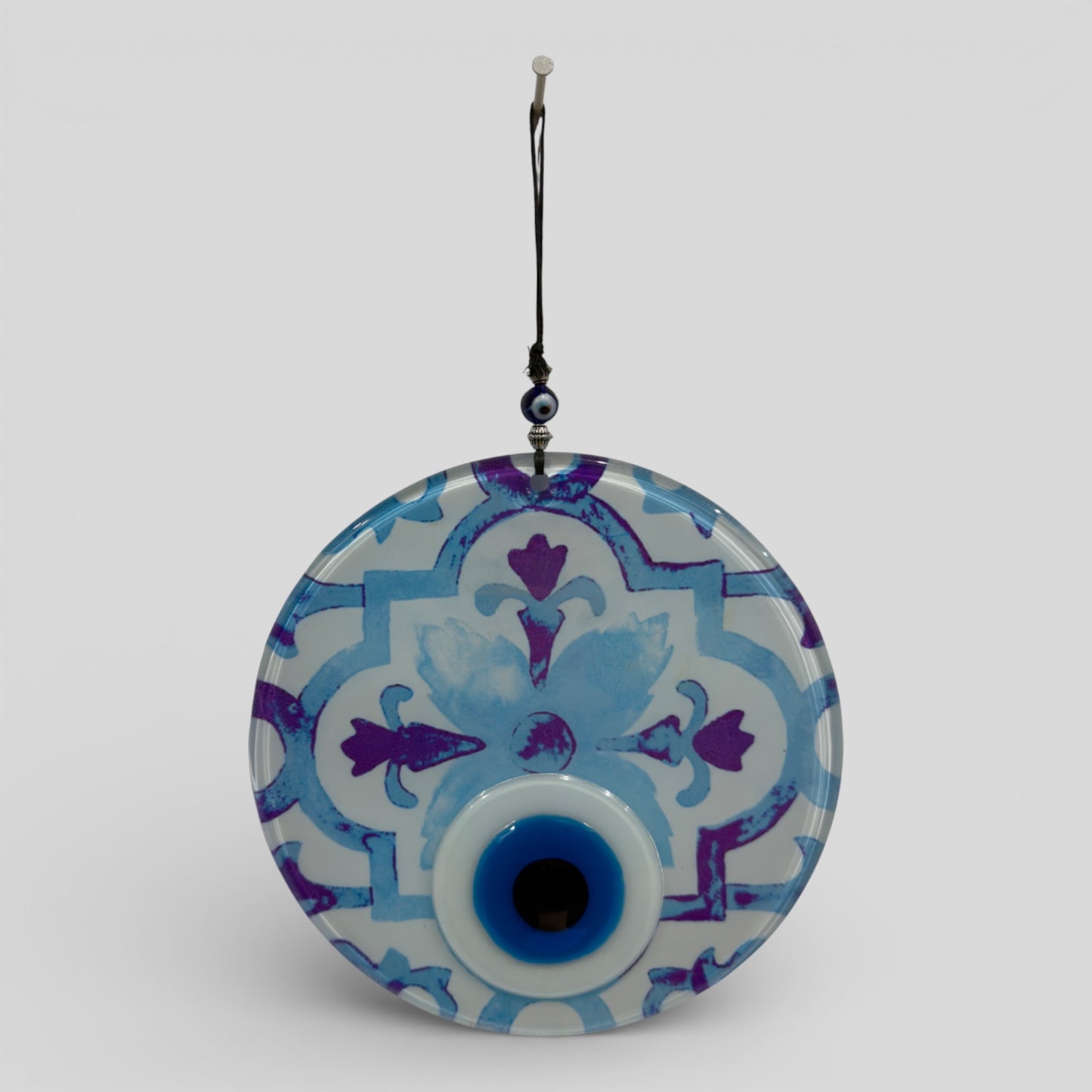 6" Fusion Glass Evil Eye - Tranquil