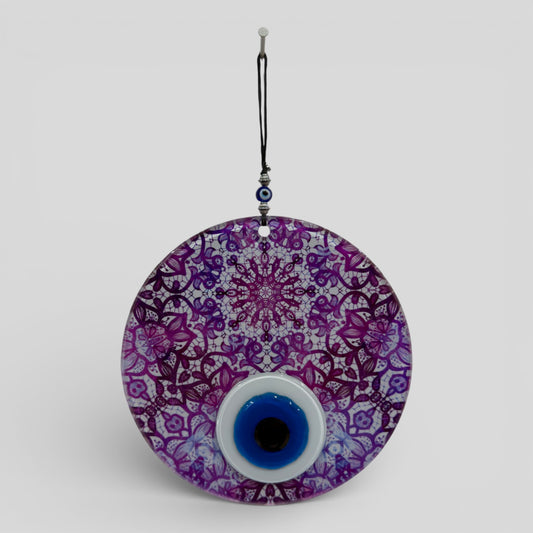 6" Fusion Glass Evil Eye - Violet
