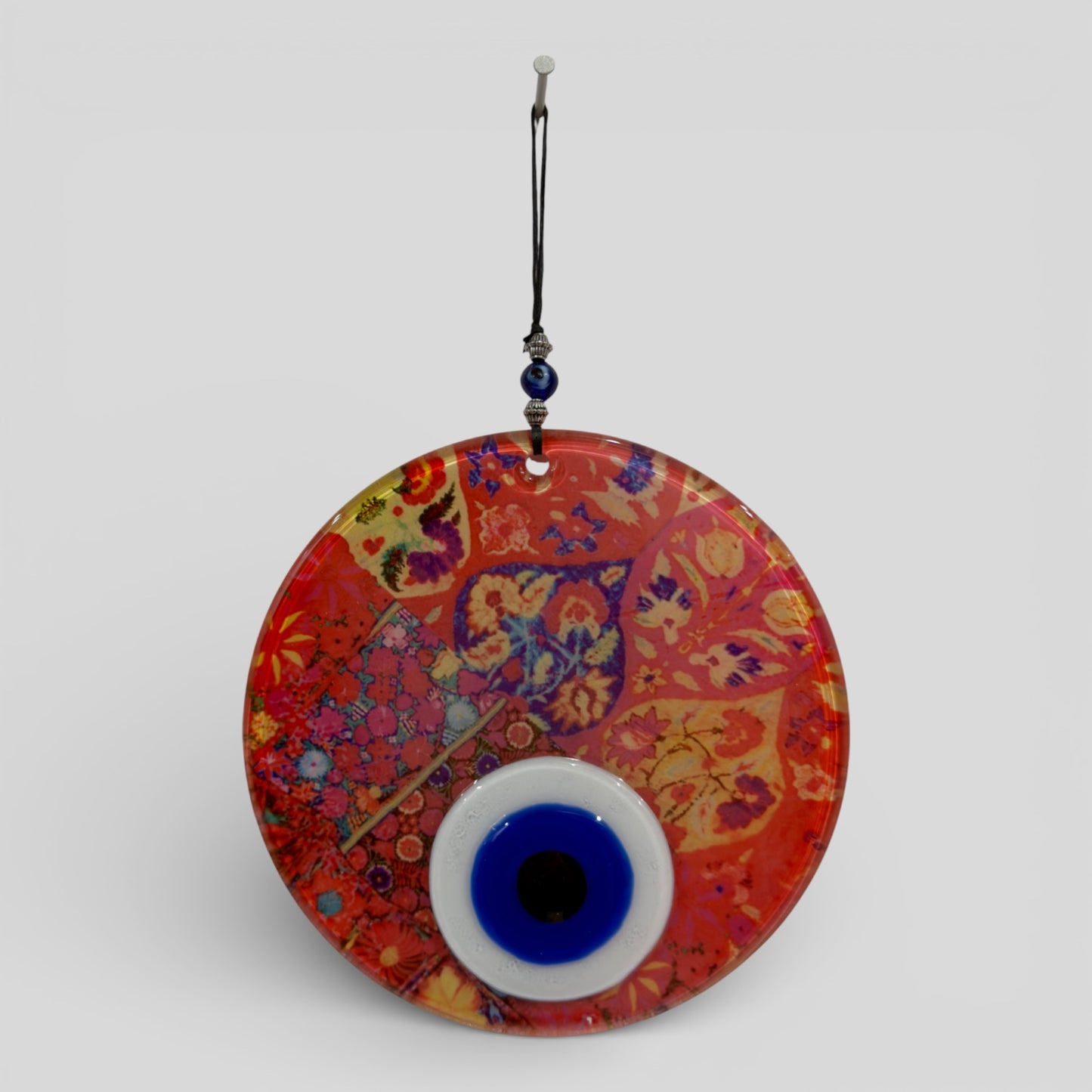 6" Fusion Glass Evil Eye - Crimson