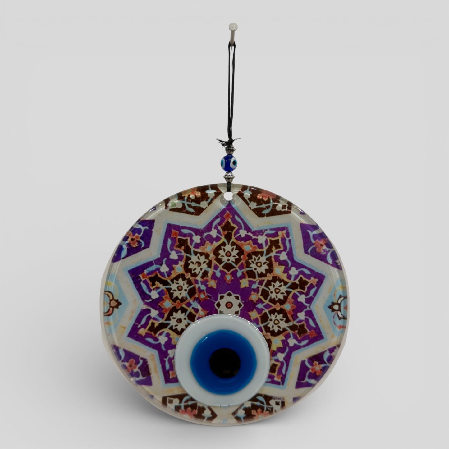 6" Fusion Glass Evil Eye - Violet Star