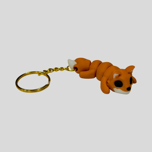 Sleepy Fox Keychain