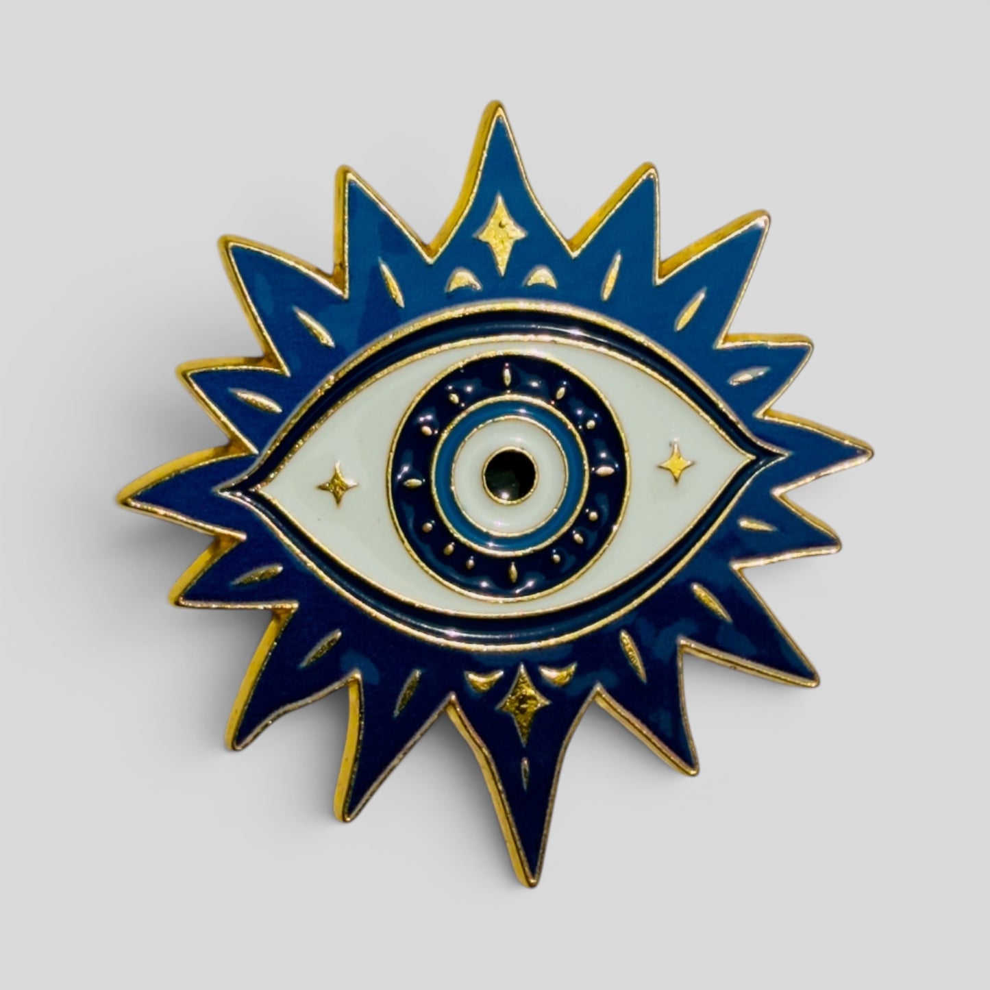 Evil Eye Sunburst Enamel Pin
