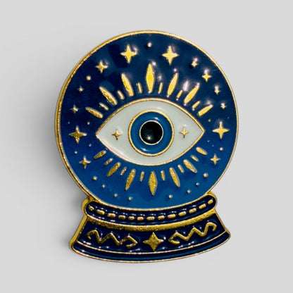 Evil Eye Crystal Ball Enamel Pin