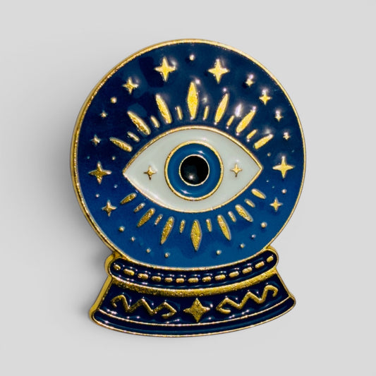 Evil Eye Crystal Ball Enamel Pin
