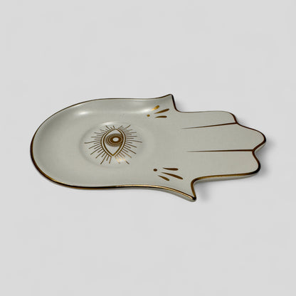 Luxury Evil Eye Cup for Coffee & Tea with Hamsa Hand Saucer Set - Multiple Colors