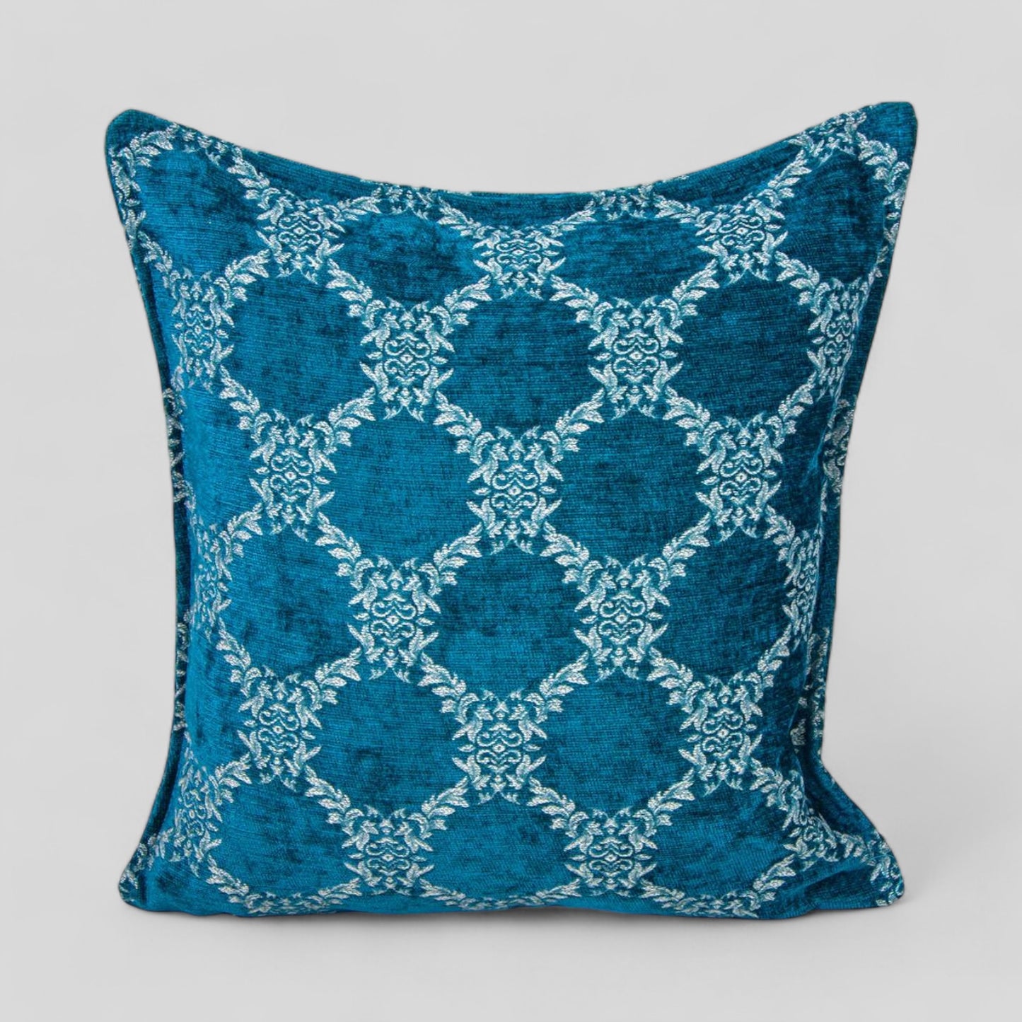 18" Turkish Square Pillow Cover - Turquoise Floral