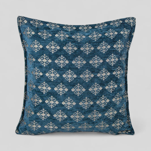 18" Turkish Square Pillow Cover - Teal Luxe