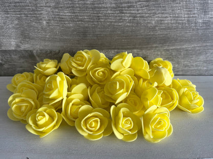500 Pieces — 3cm Bulk Wholesale Foam Flowers for Crafts, Wedding, Shadowboxes, Gifts — Multiple Colors — Same Day Shipping