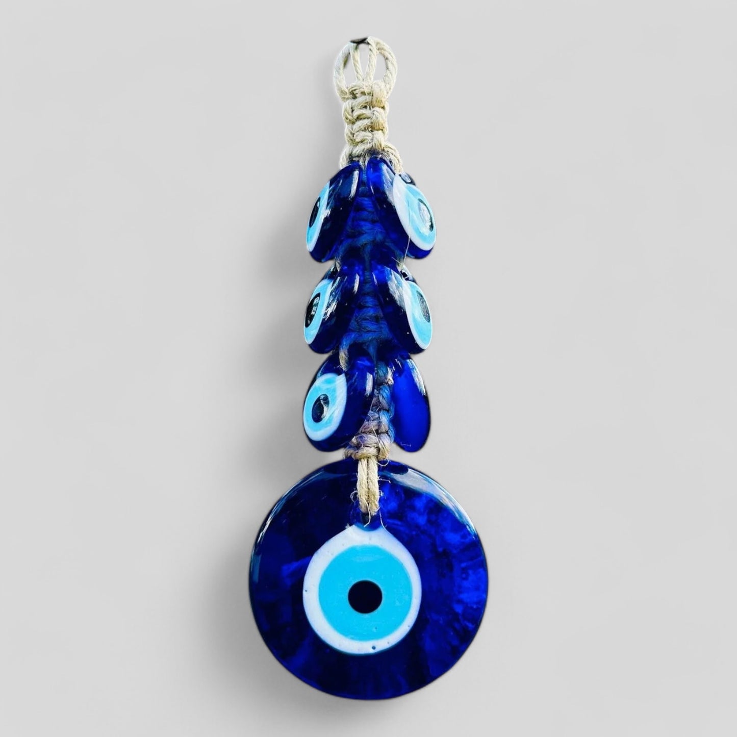 Mur de Macrame Evil Eye suspendu | 7 pièces décoration murale mauvais œil | Protection de la maison contre le mauvais œil| Perles du mauvais œil | Oeil qui voit tout| Tenture murale en macramé