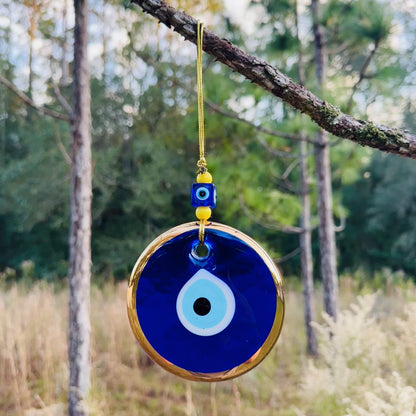 Gold Gilded Wall Hanging Evil Eye Nazar Boncuk Mal De Ojo, Modern Boho Style Home Decor