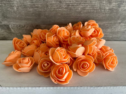 100 Pieces — 3cm Bulk Wholesale Foam Flowers for Crafts, Wedding, Shadowboxes, Gifts — Multiple Colors — Same Day Shipping