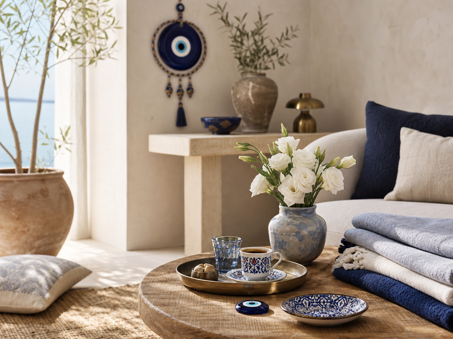 Turkish-inspired living space with meaningful handcrafted décor